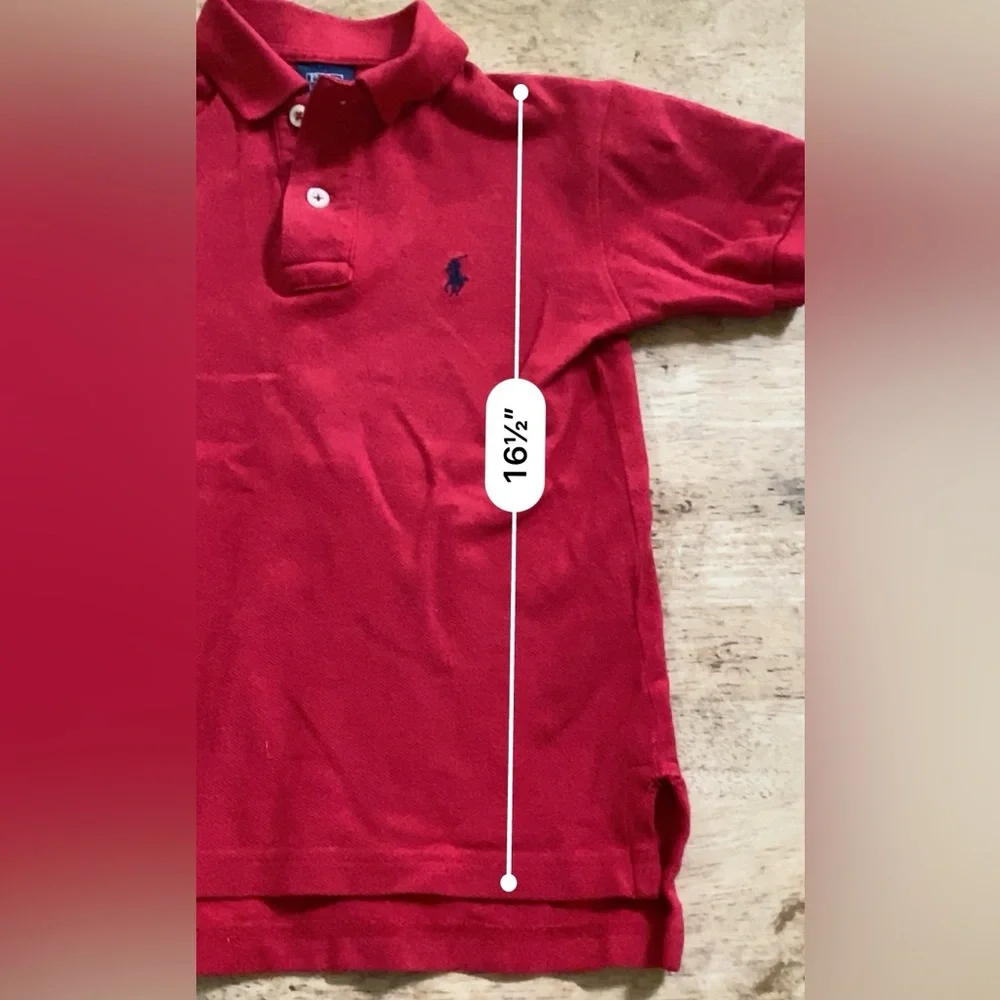Vintage Polo by Ralph Lauren Boy’s Sz 5 Red Pique Knit Short Sleeve Polo‎